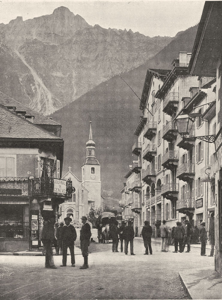 HAUTE-SAVOIE. L'église, à Chamonix (1, 041 mètres d'altitude)  1903 old print